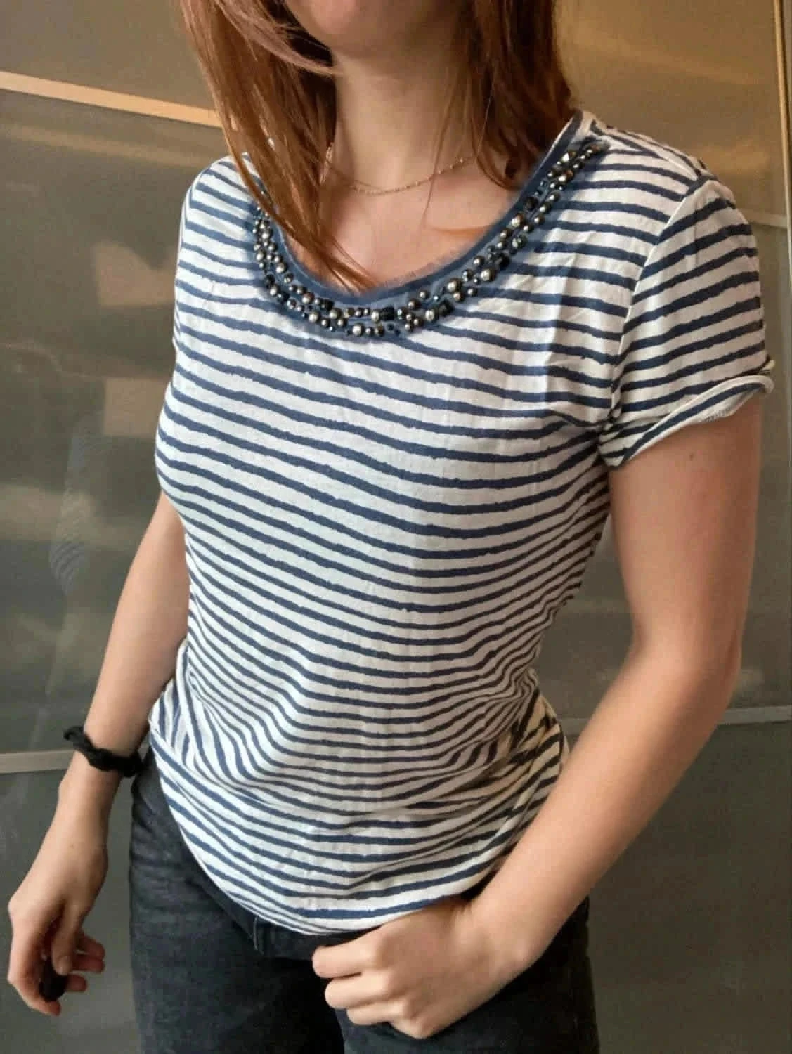 Tee shirt marinière taille M